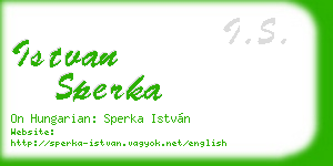 istvan sperka business card